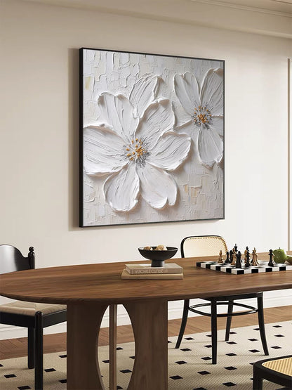 Sculpted Blossom Canvas Painting