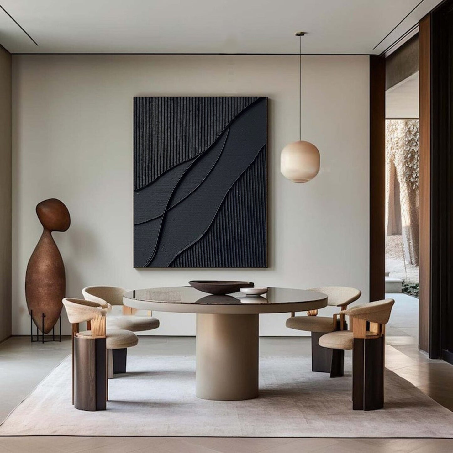 Minimalist Textured Canvas Painting