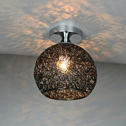 Modern Textured Glass Globe Ceiling Light