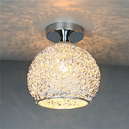 Modern Textured Glass Globe Ceiling Light