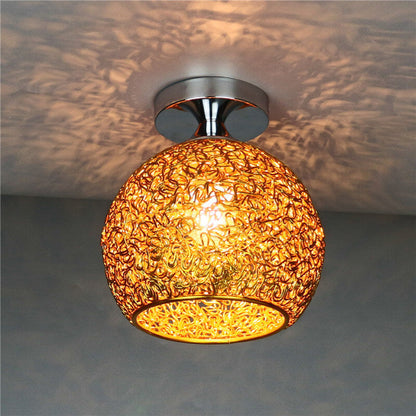 Modern Textured Glass Globe Ceiling Light