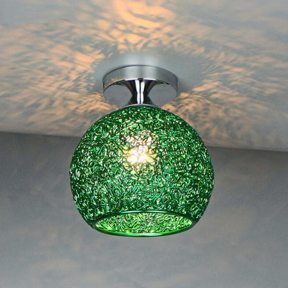 Modern Textured Glass Globe Ceiling Light