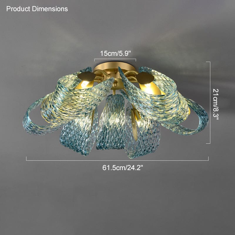 Glass Leaf  Chandelier