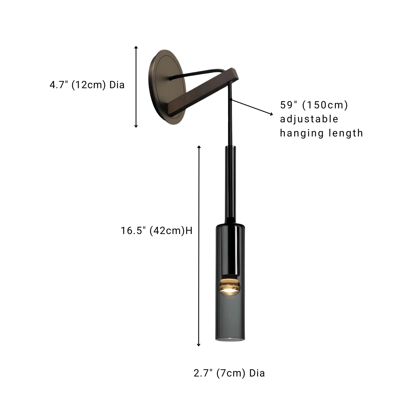 Nordic Glass Tube Wall Light