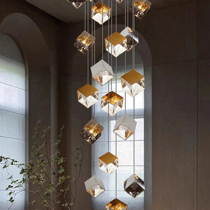 Luma Cube Cascade Chandelier