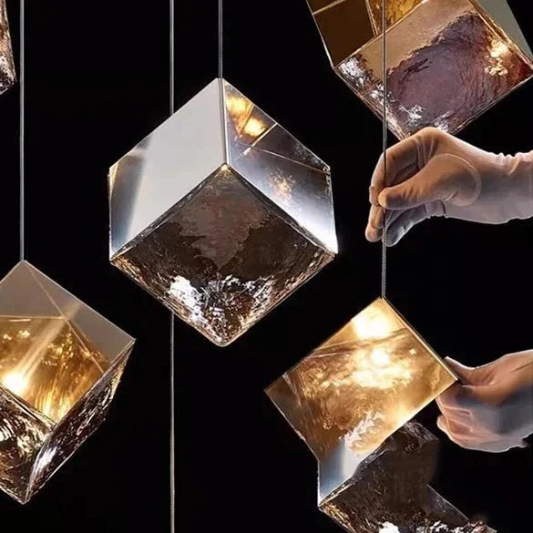 Luma Cube Cascade Chandelier
