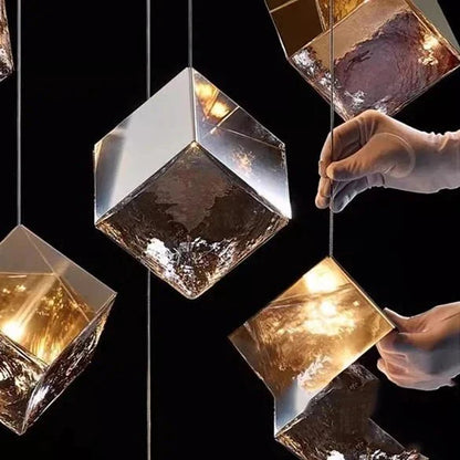 Luma Cube Cascade Chandelier