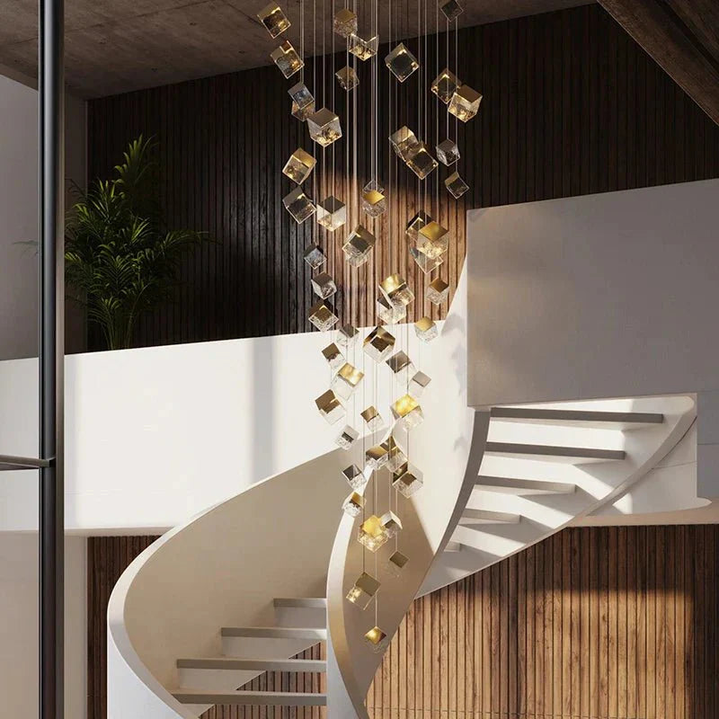 Luma Cube Cascade Chandelier