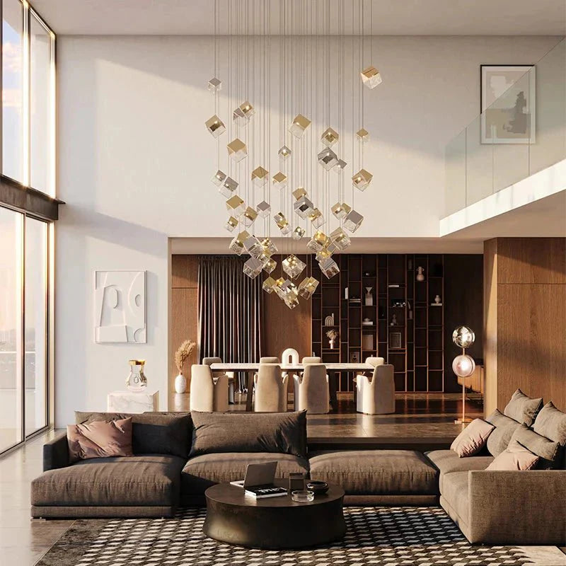 Luma Cube Cascade Chandelier