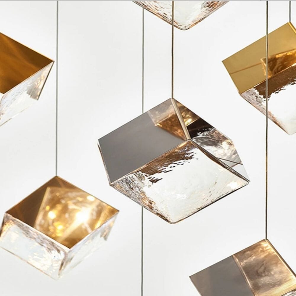 Luma Cube Cascade Chandelier