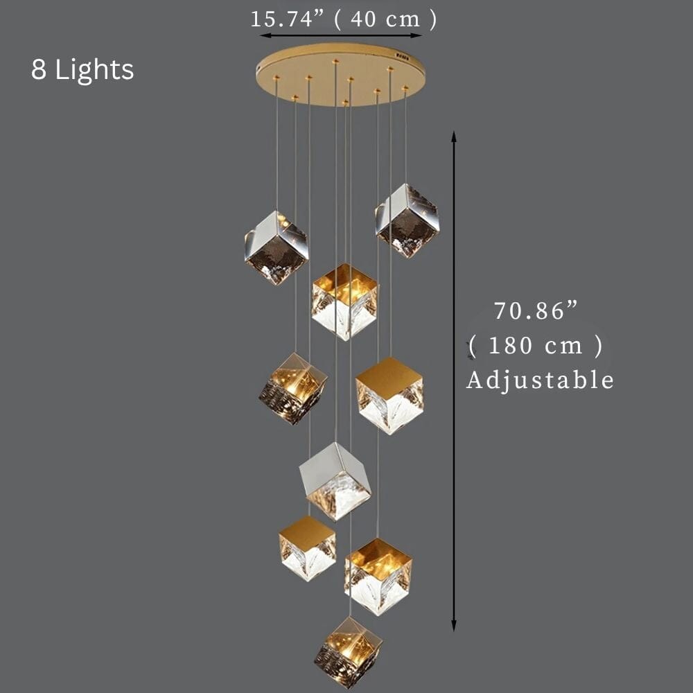 Luma Cube Cascade Chandelier