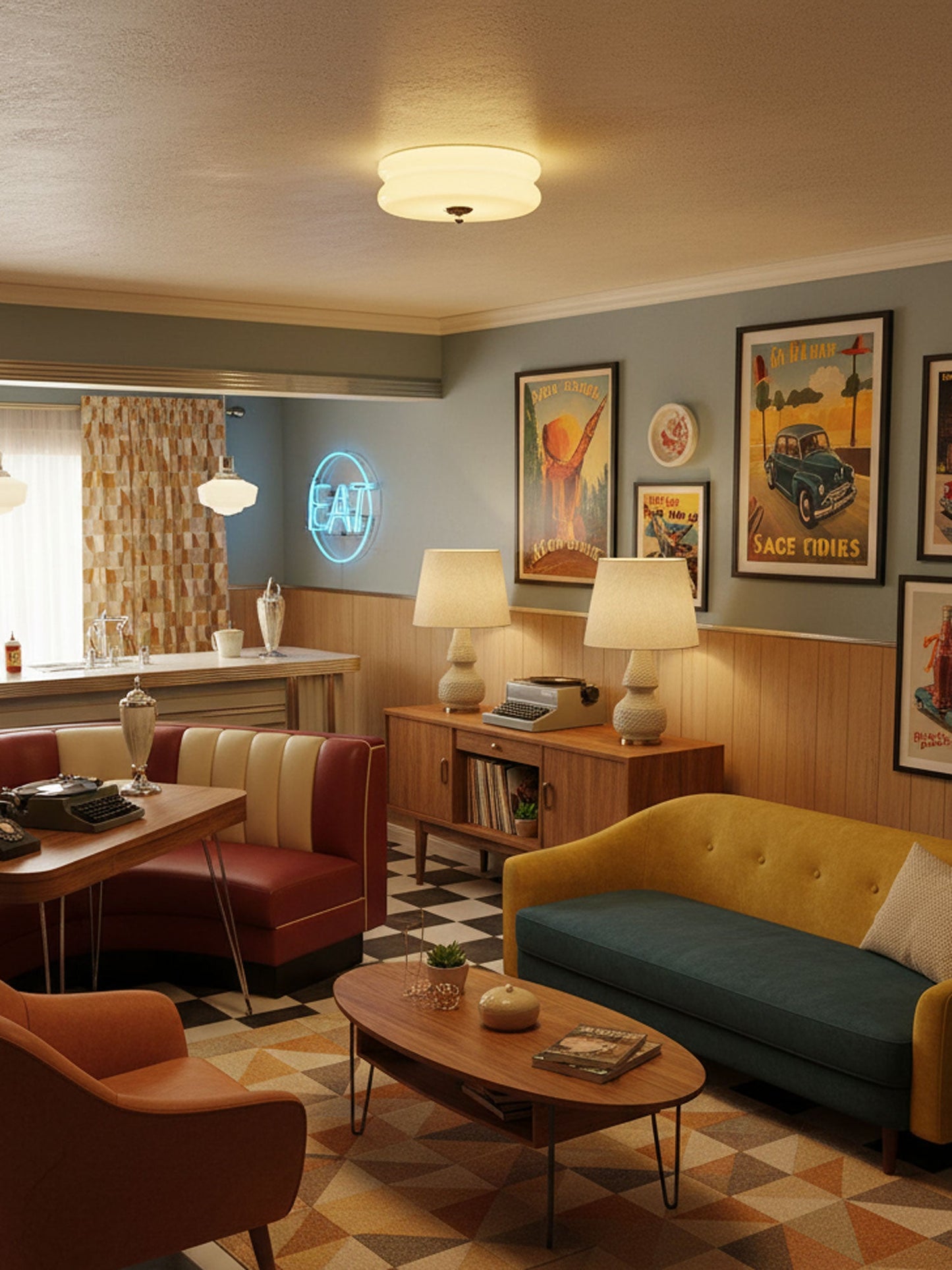 Vintage Art Deco Ceiling Light