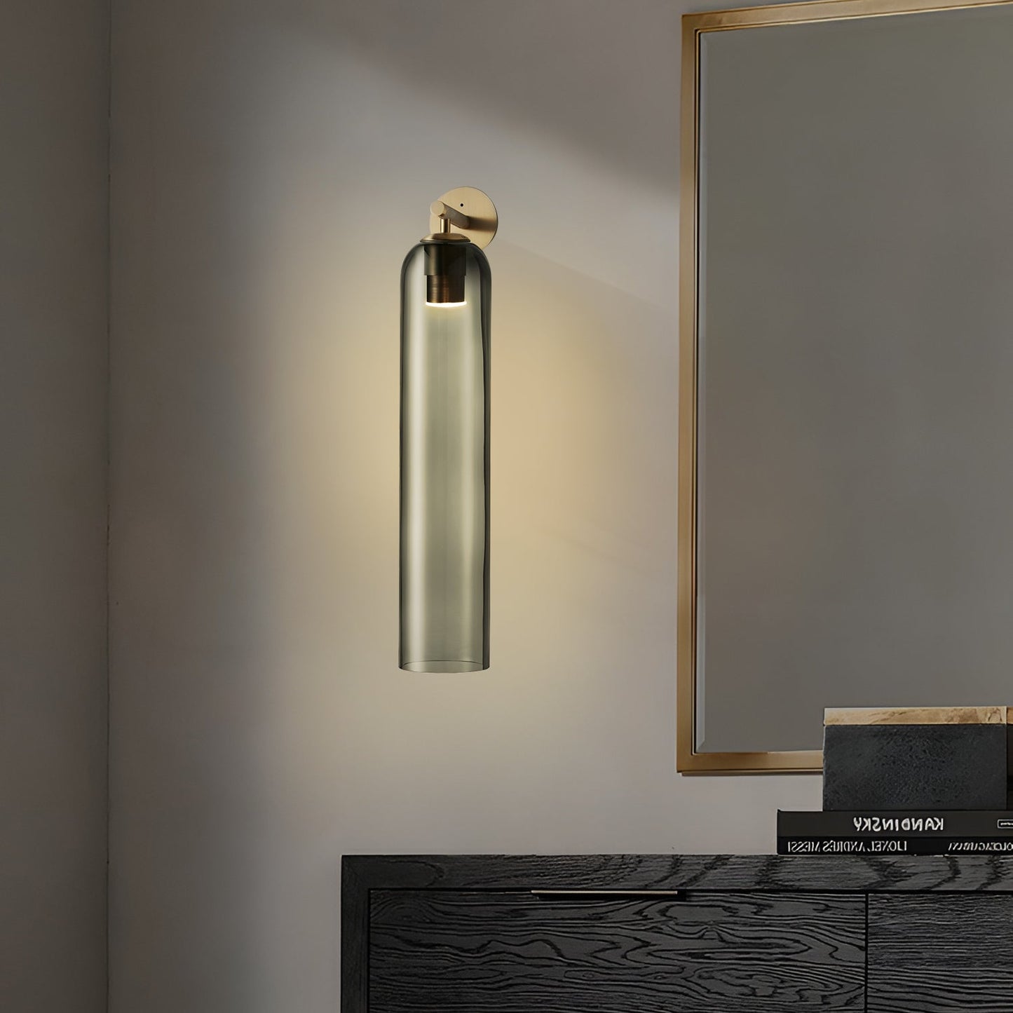 Glass Cylinder Wall Light
