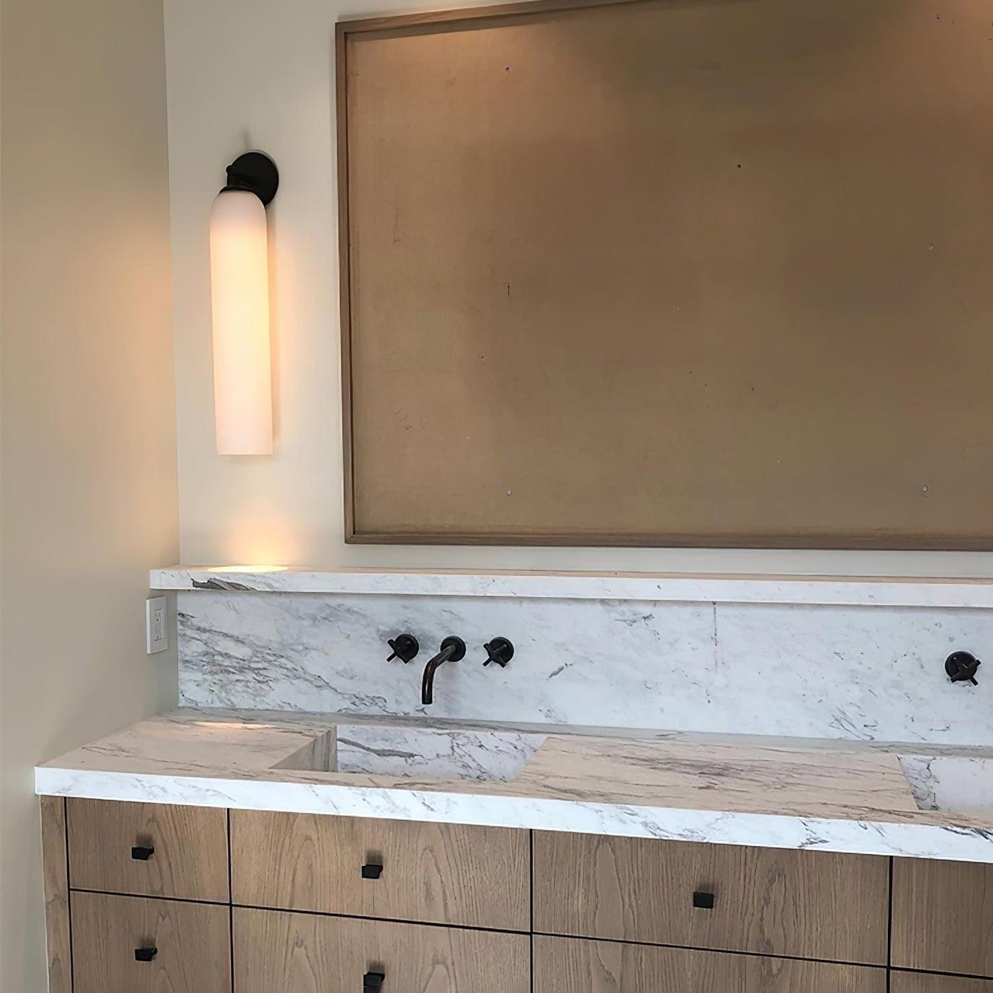 Glass Cylinder Wall Light