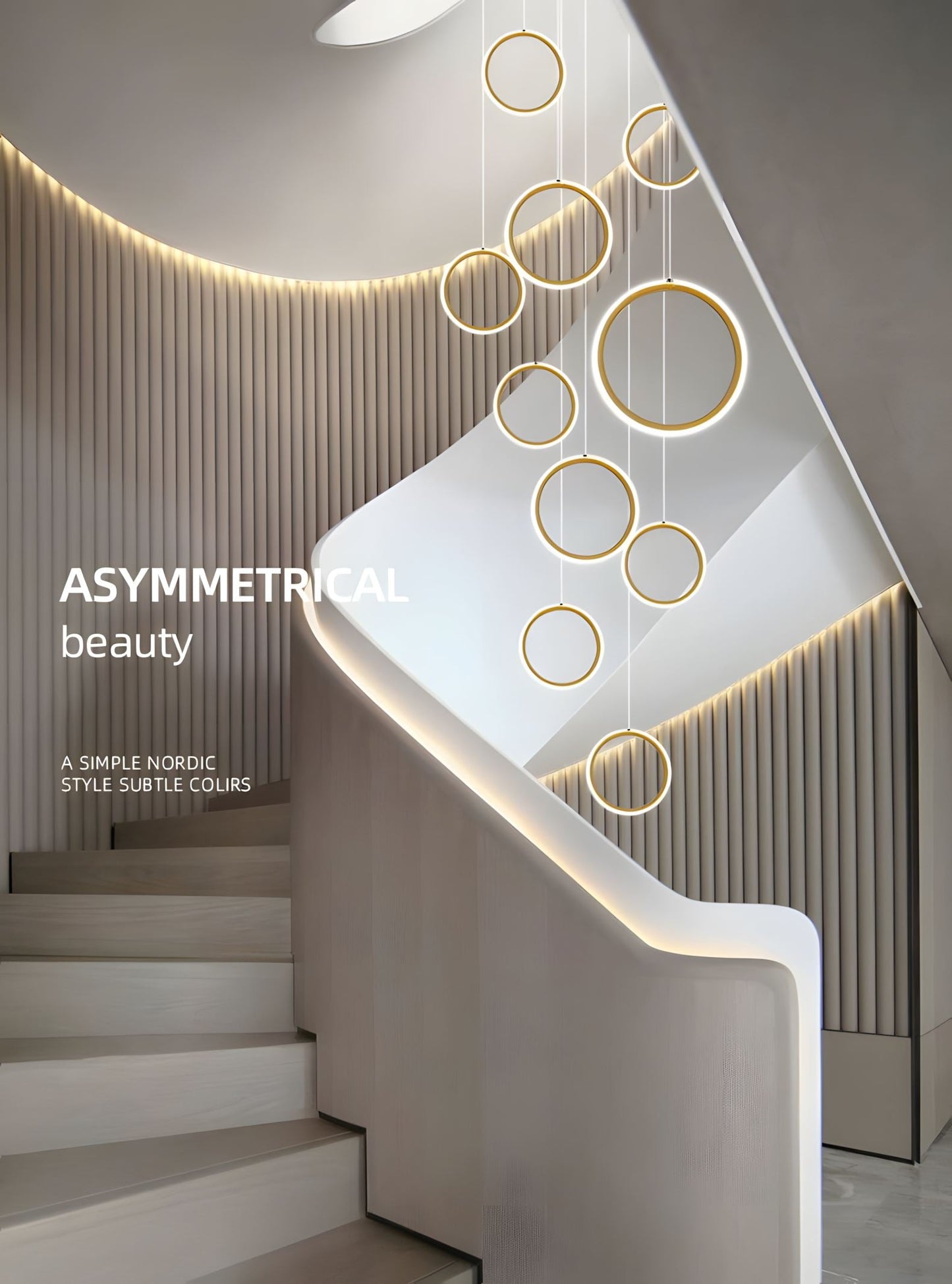 Asymmetrical LED Chandelier