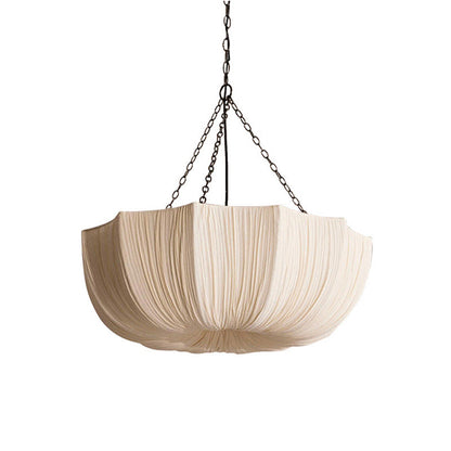 Elegant Pleated Fabric Pendant Chandelier