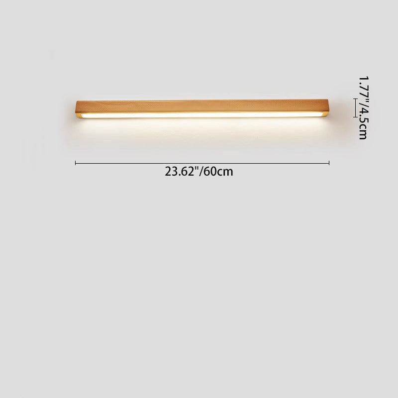 Slim Wooden LED Linear Wall Light