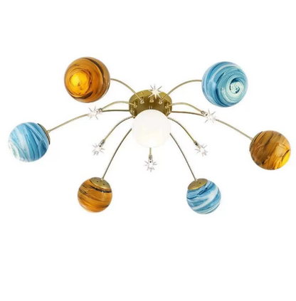 Colorful Planet Orbit Kids Ceiling Light