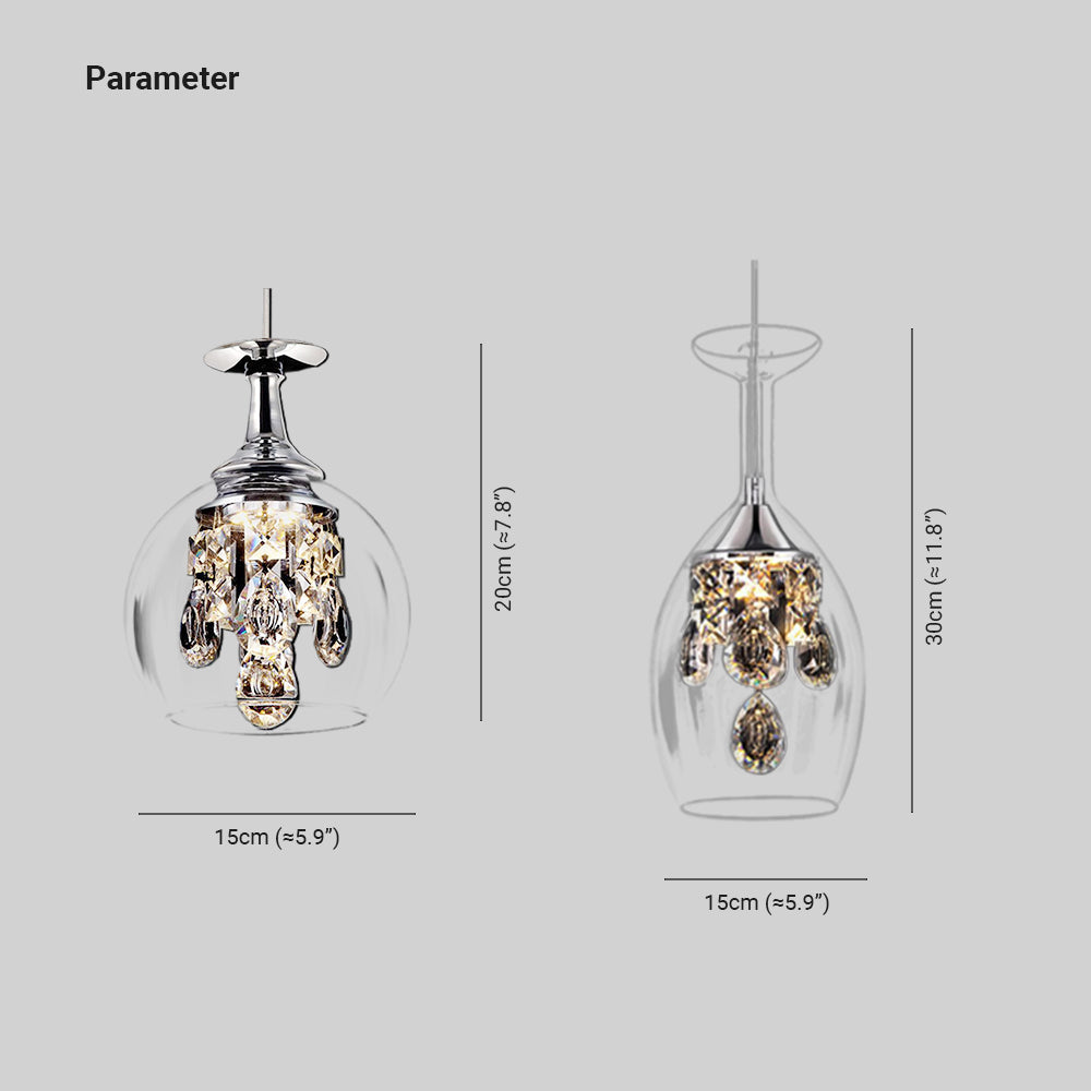 Crystal Glass Pendant Light