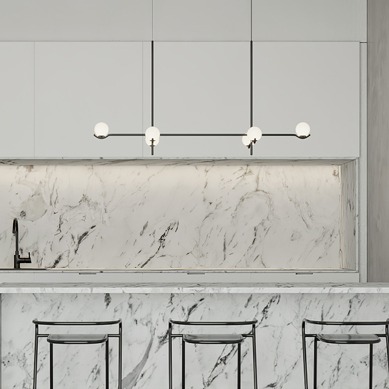 Sleek Multi Head Pendant Light