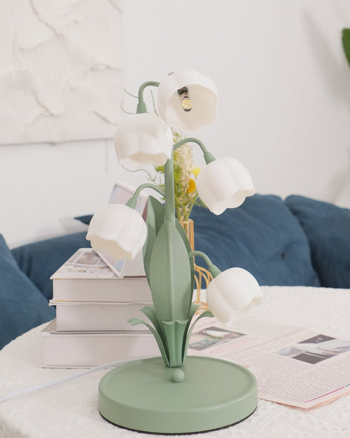 Orchid Glow Bell Table Lamp