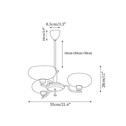 Modern Globe Brass Chandelier
