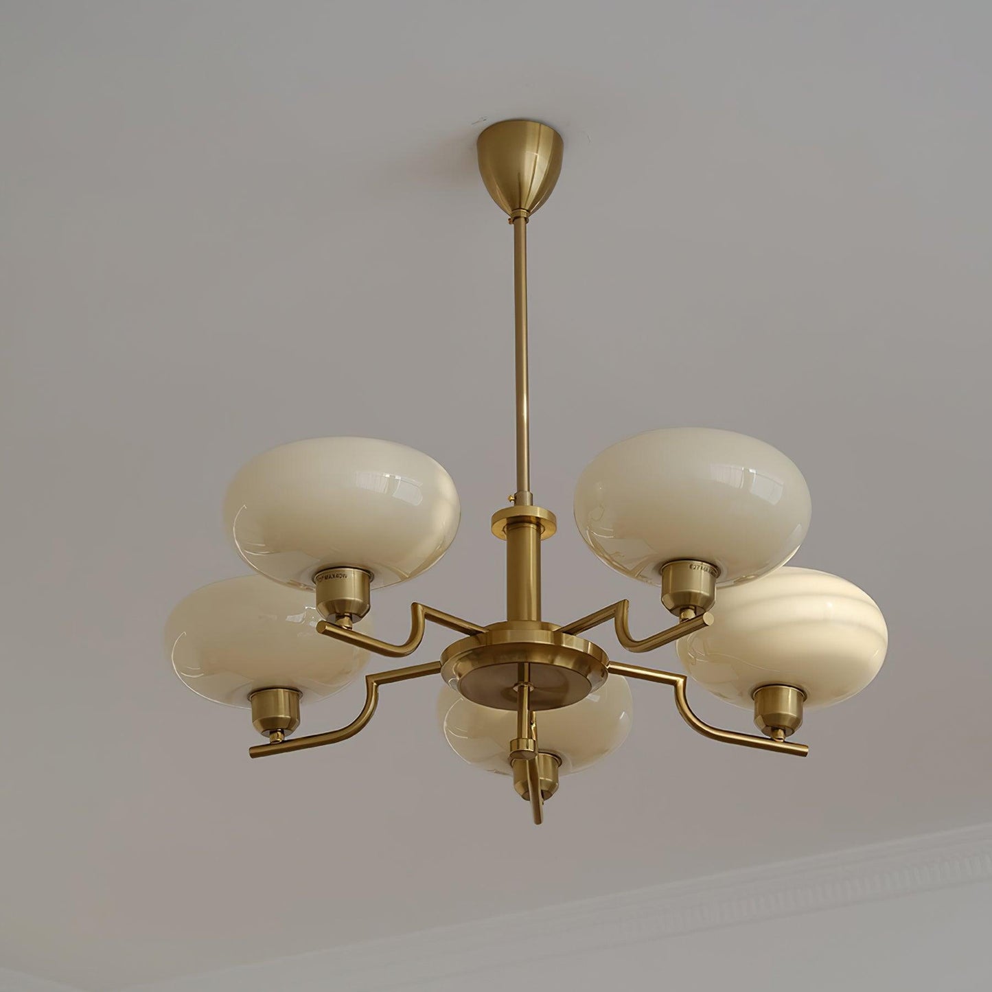 Modern Globe Brass Chandelier