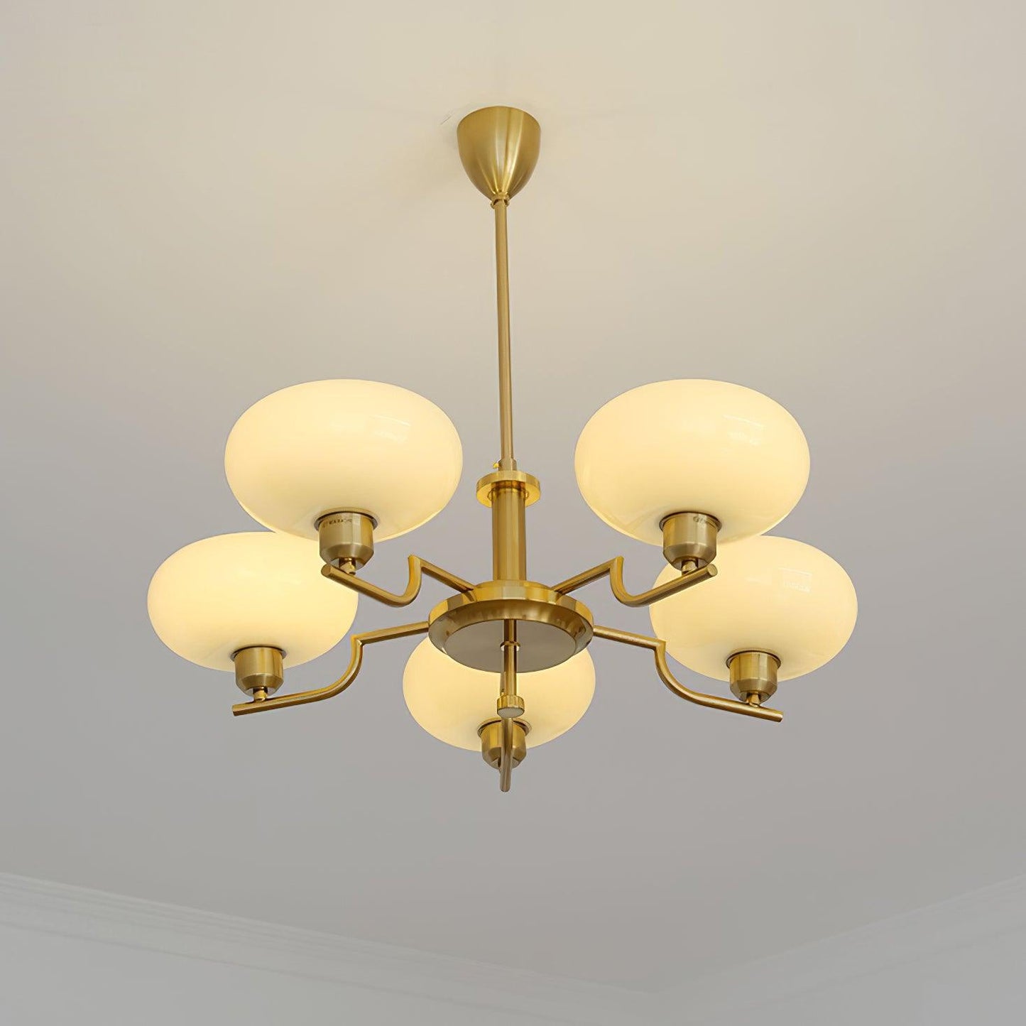 Modern Globe Brass Chandelier