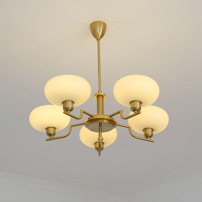 Modern Globe Brass Chandelier