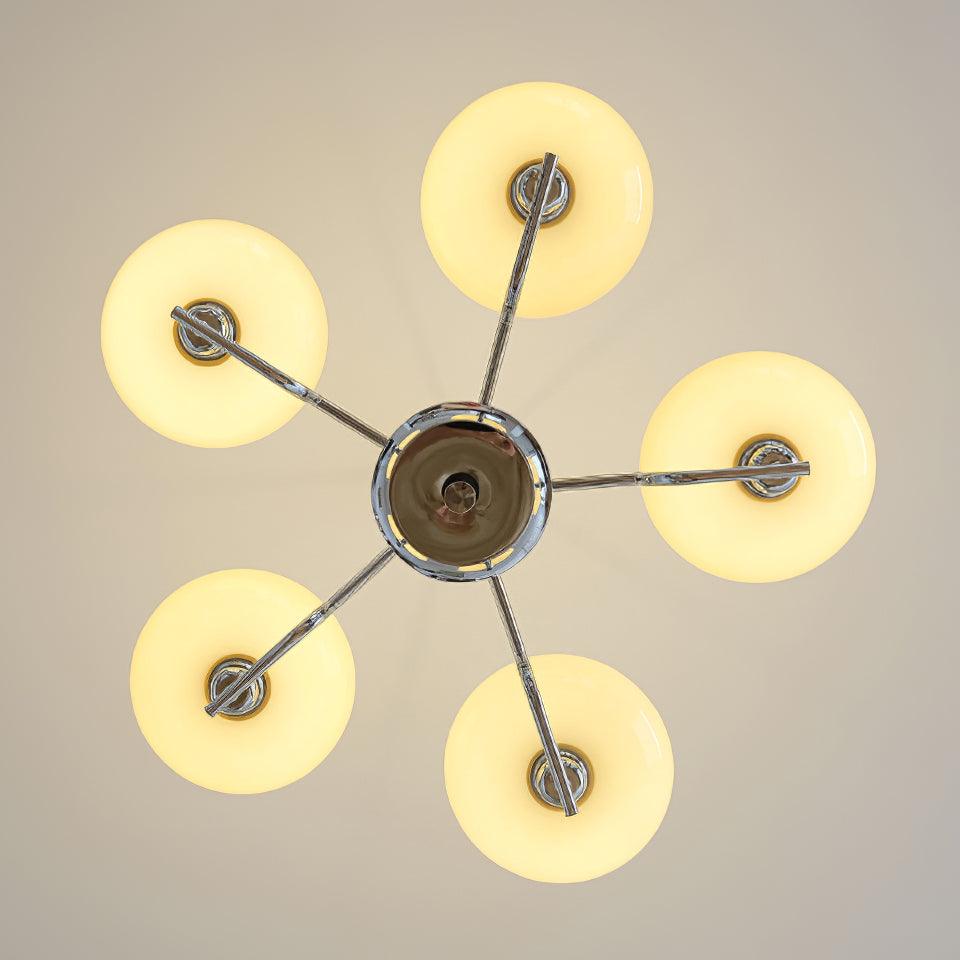 Modern Globe Brass Chandelier