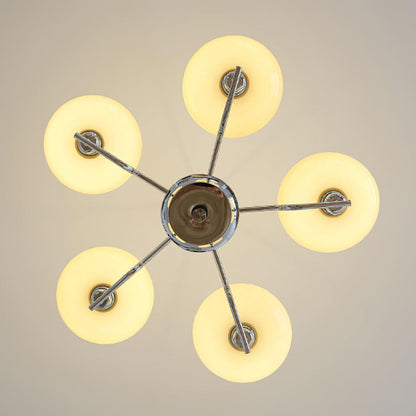 Modern Globe Brass Chandelier