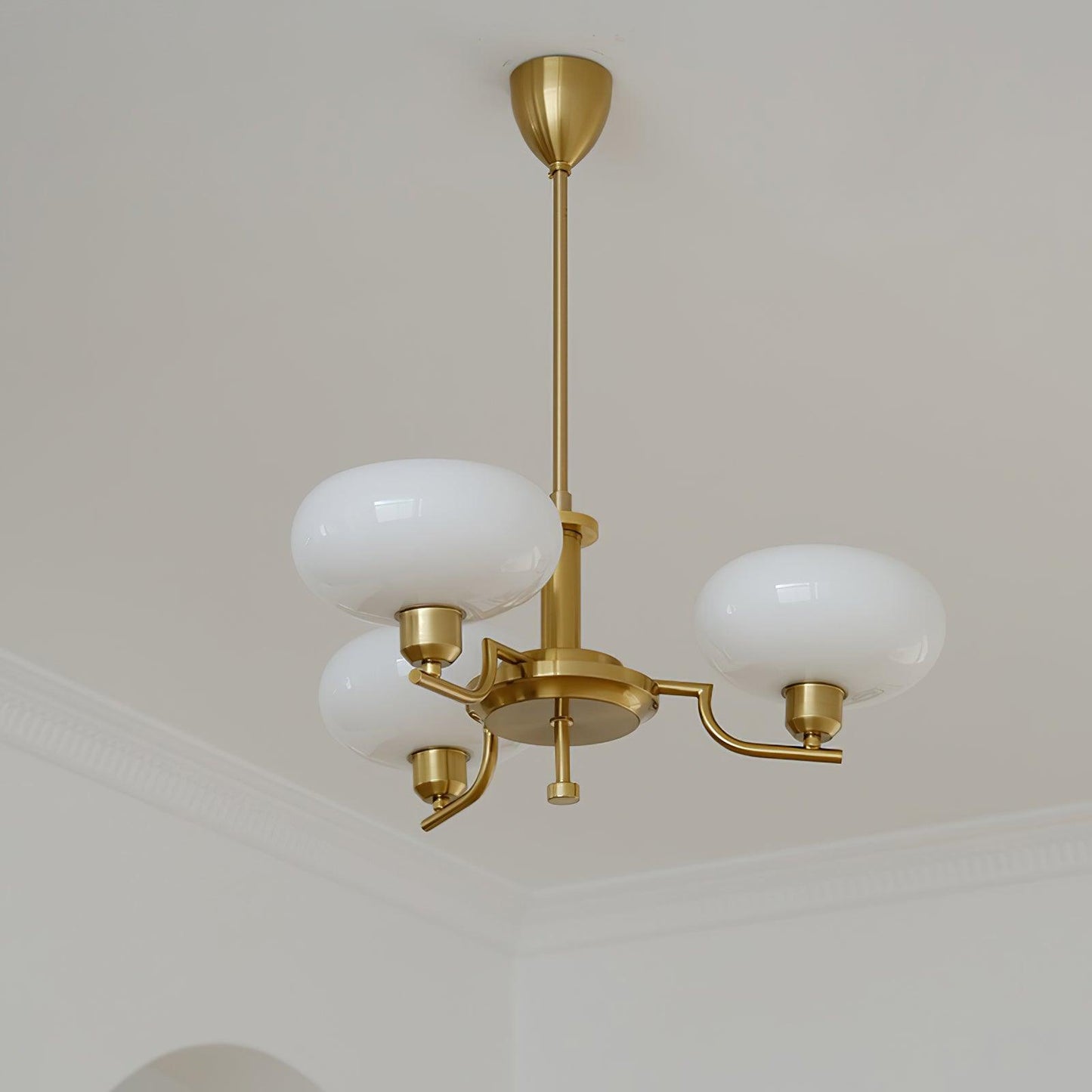 Modern Globe Brass Chandelier