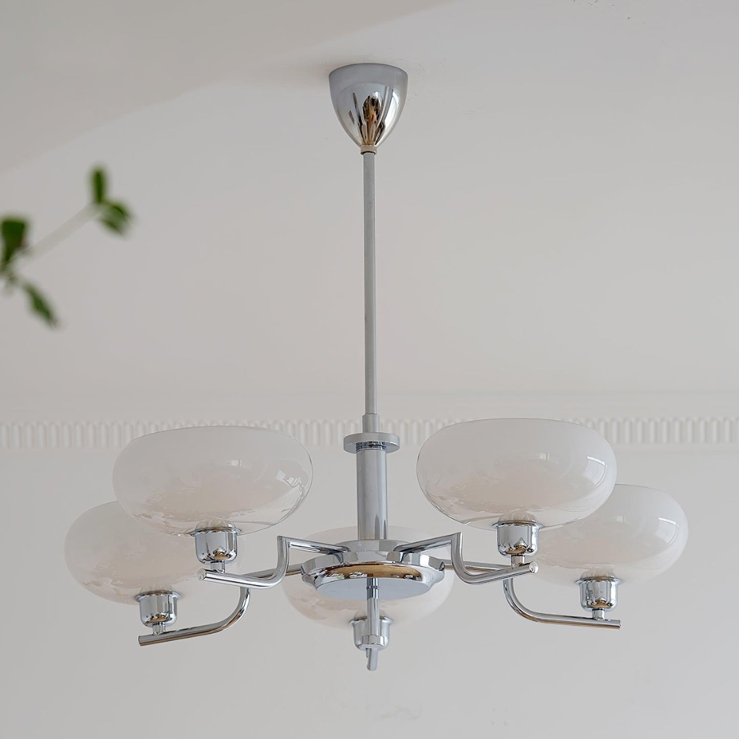 Modern Globe Brass Chandelier