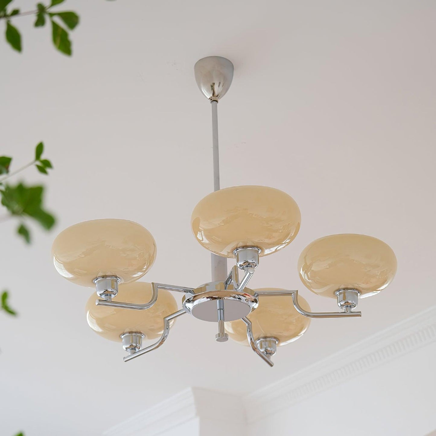 Modern Globe Brass Chandelier