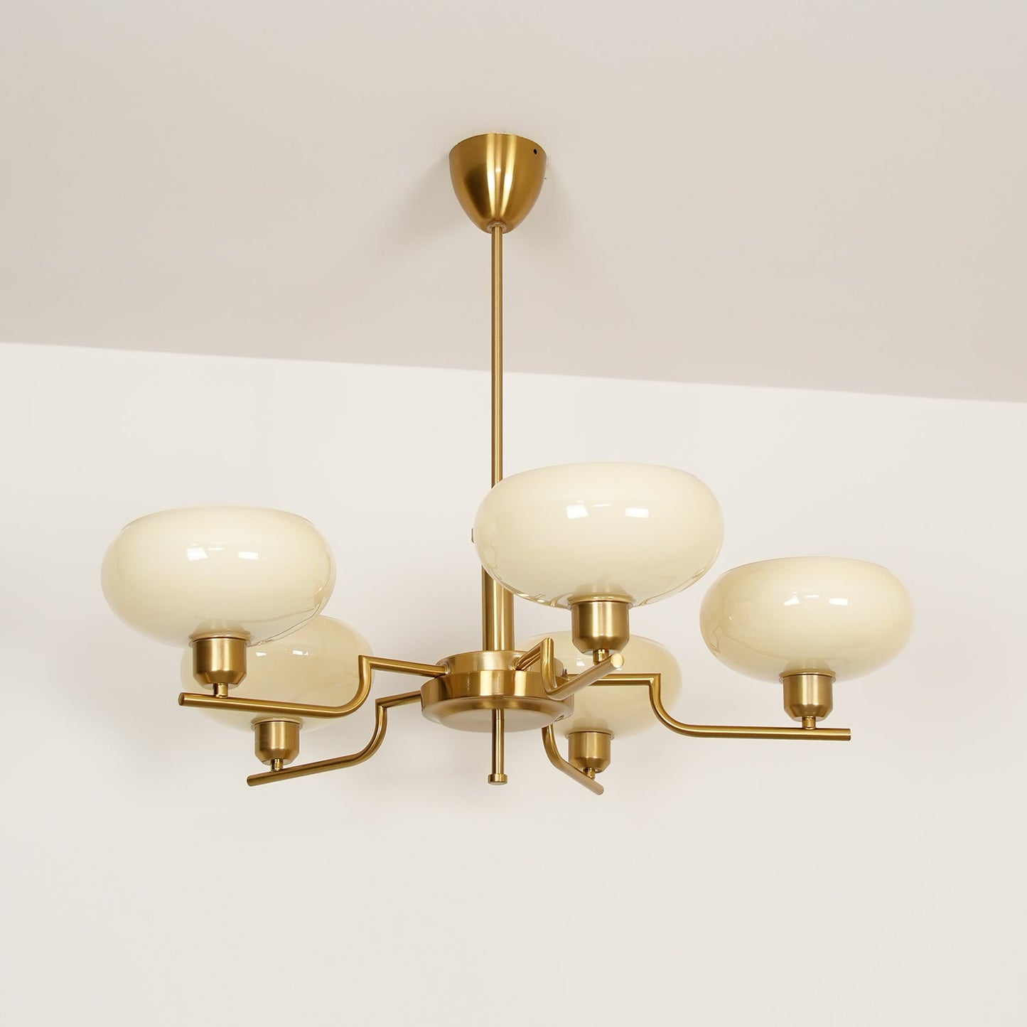 Modern Globe Brass Chandelier