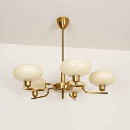 Modern Globe Brass Chandelier