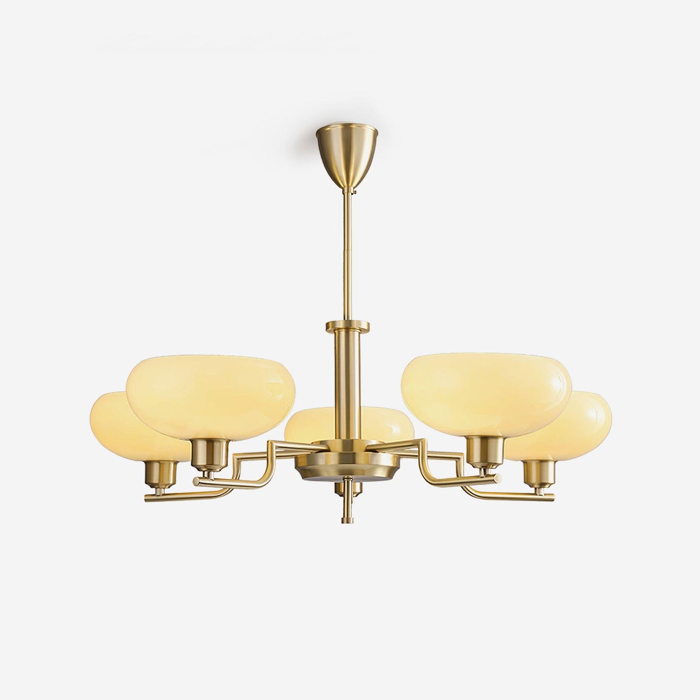 Modern Globe Brass Chandelier