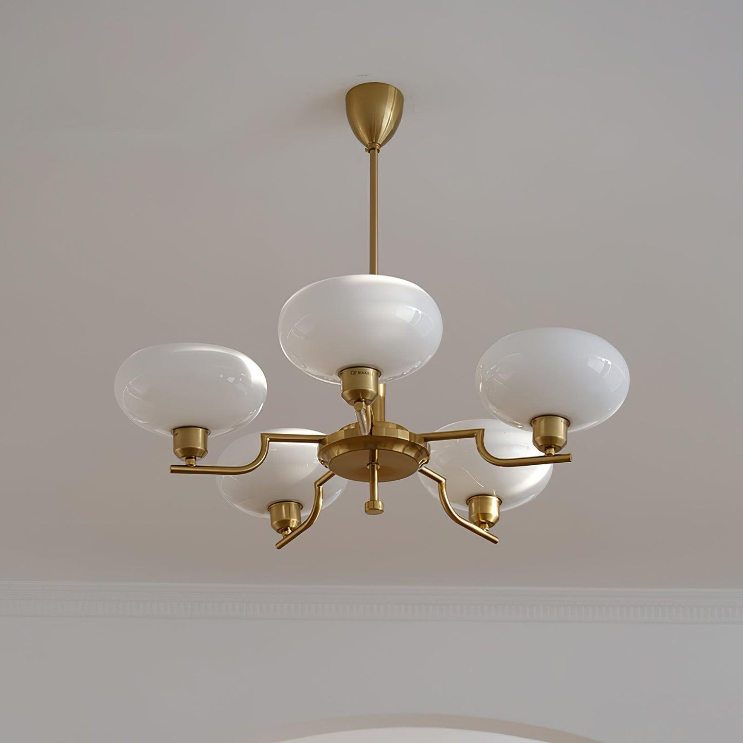 Modern Globe Brass Chandelier