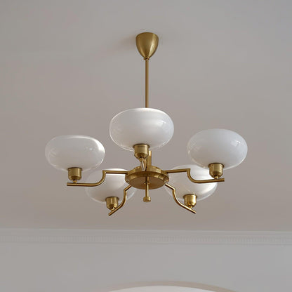 Modern Globe Brass Chandelier