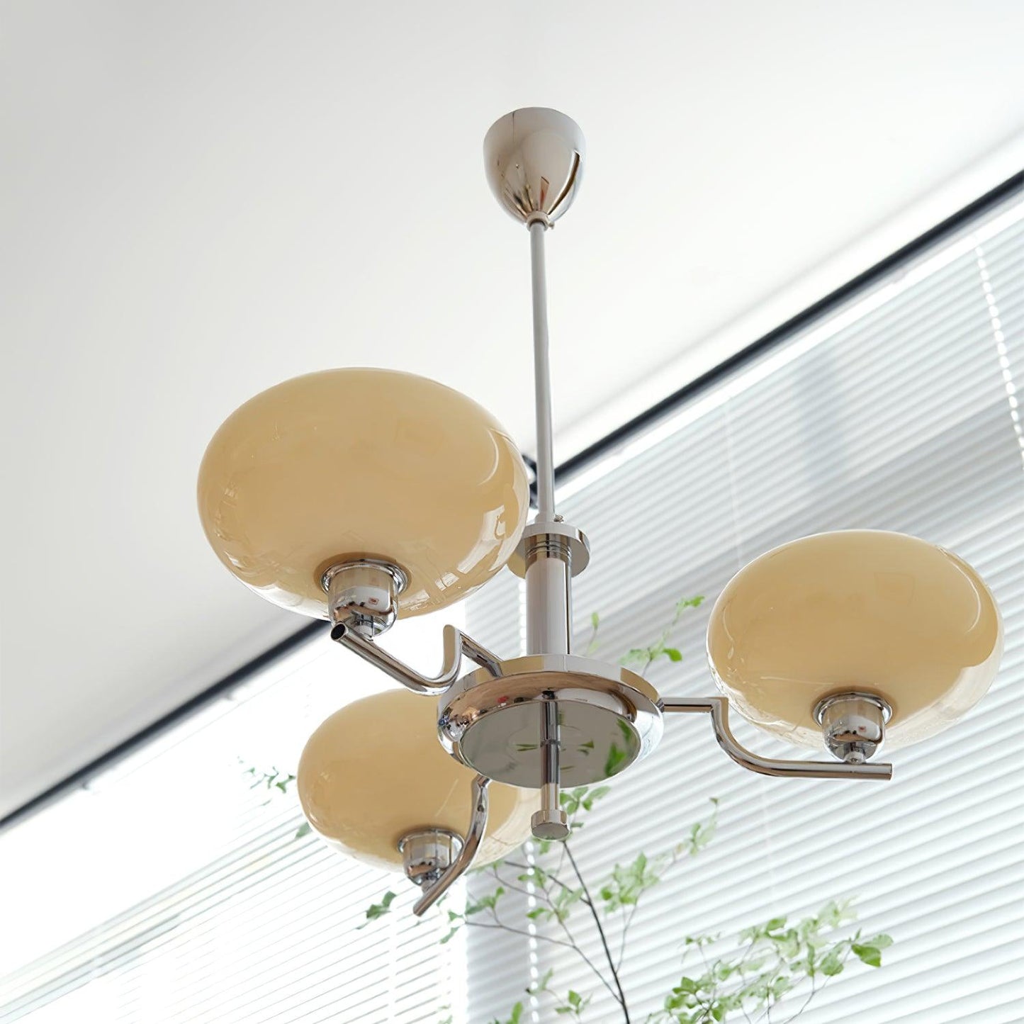 Modern Globe Brass Chandelier