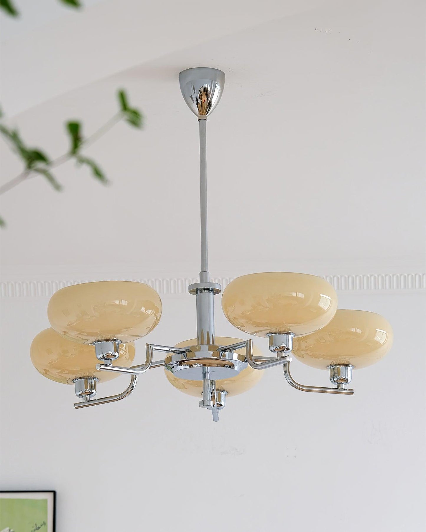 Modern Globe Brass Chandelier
