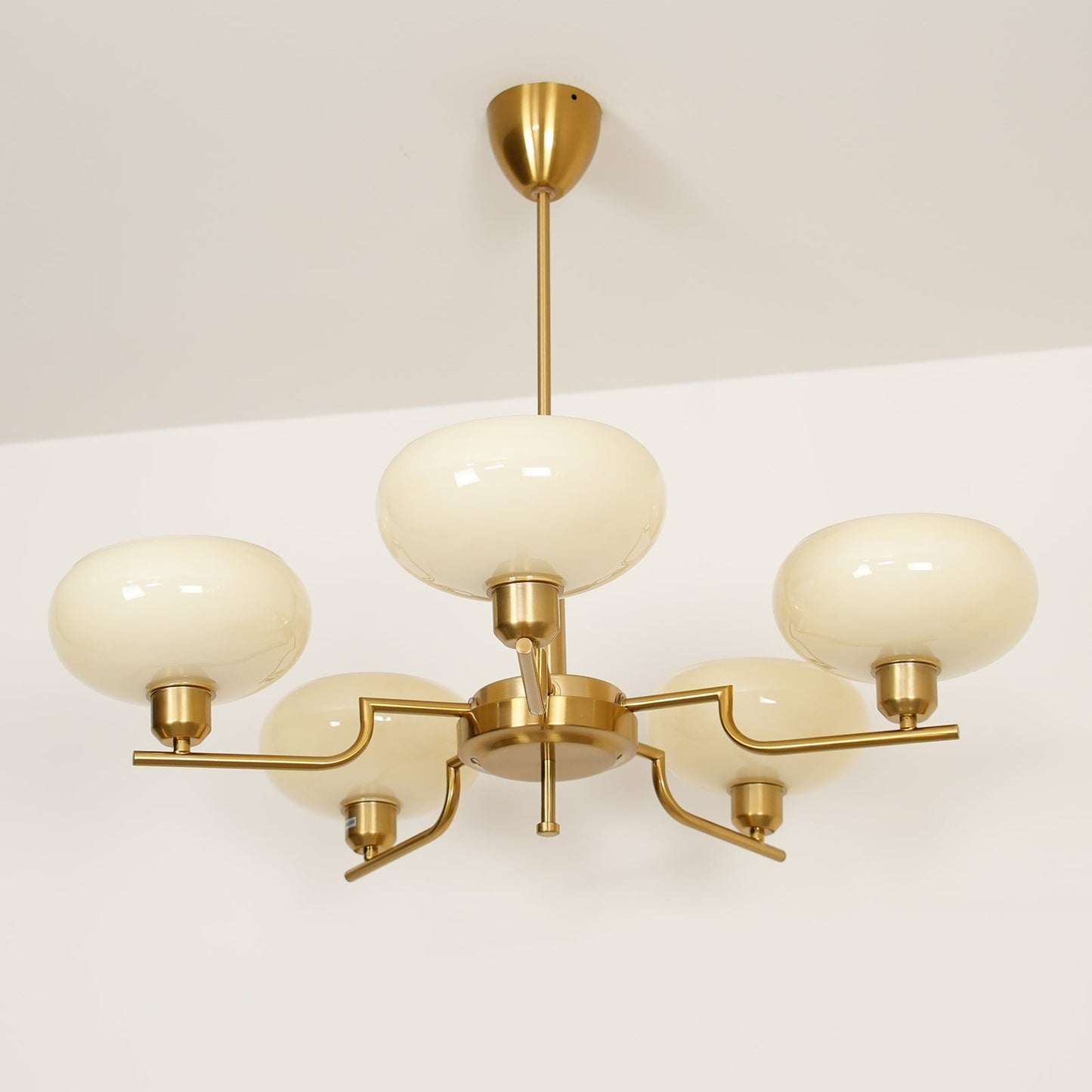 Modern Globe Brass Chandelier