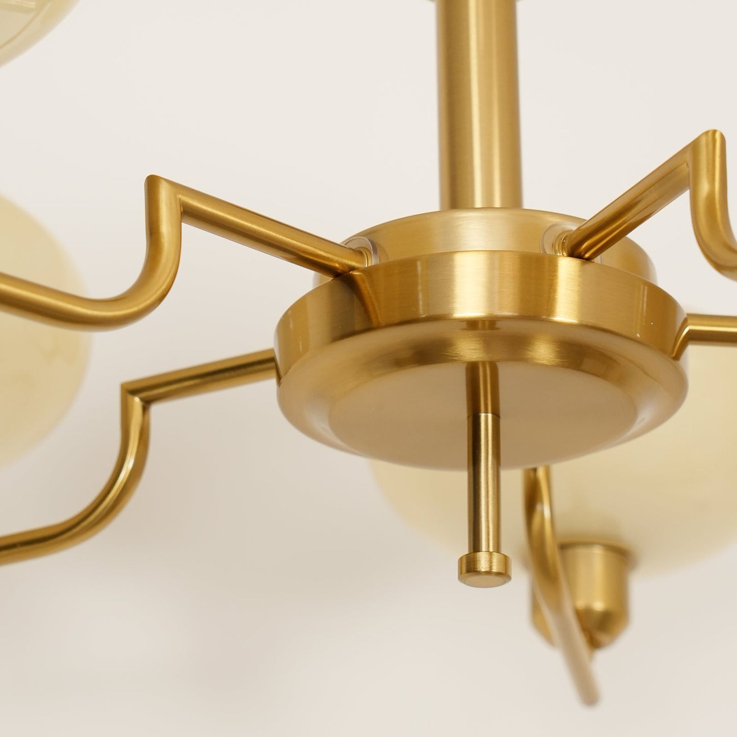 Modern Globe Brass Chandelier