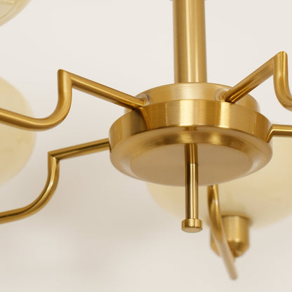 Modern Globe Brass Chandelier
