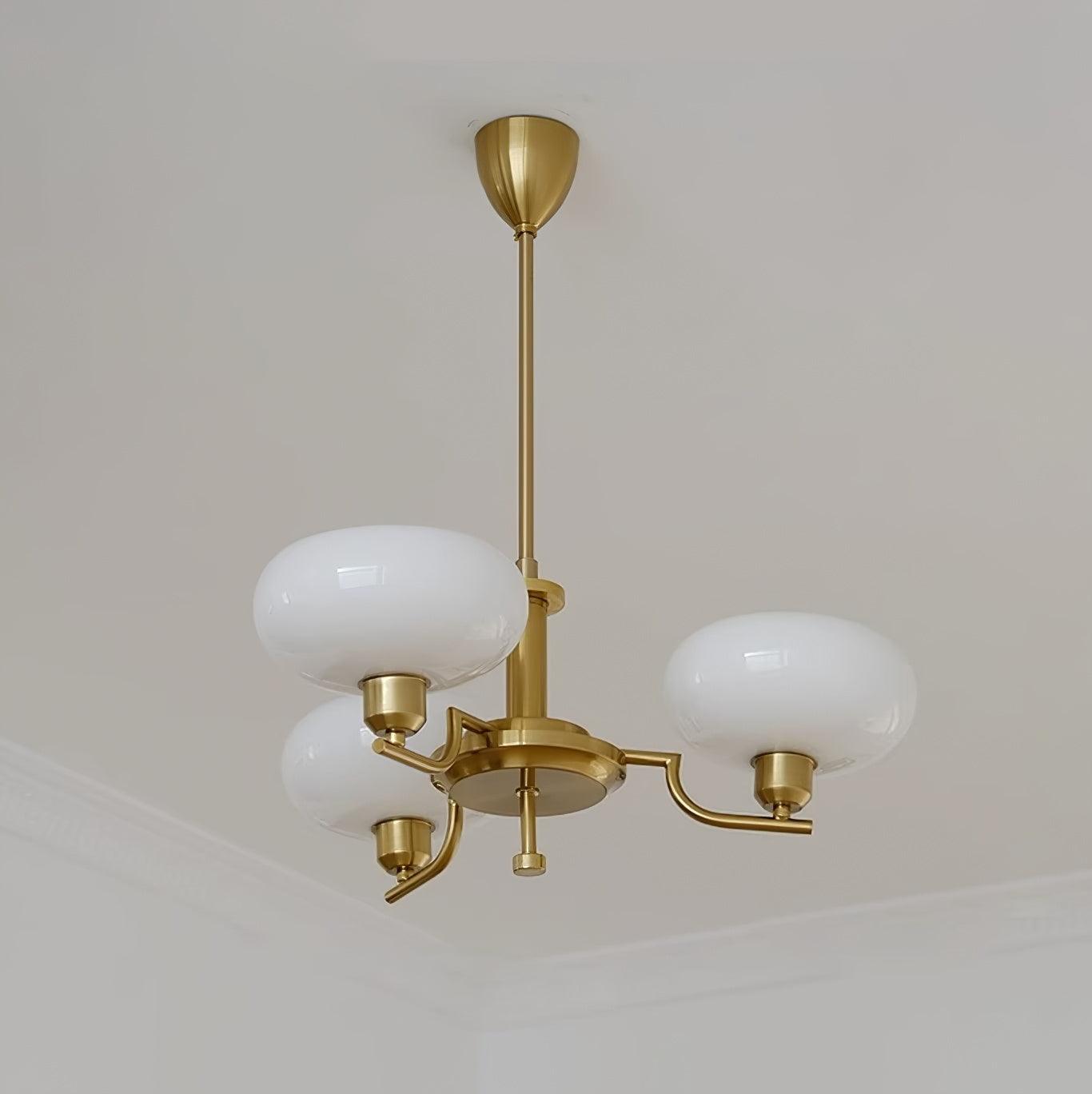 Modern Globe Brass Chandelier
