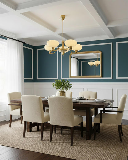 Modern Globe Brass Chandelier