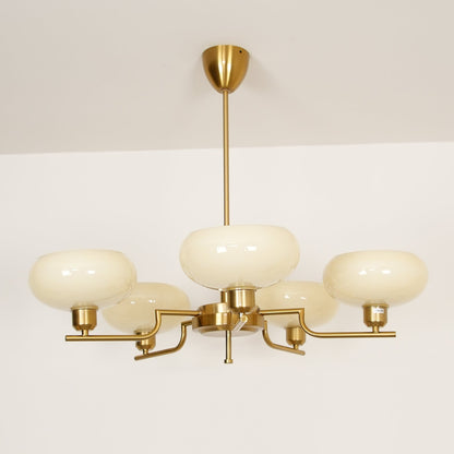 Modern Globe Brass Chandelier