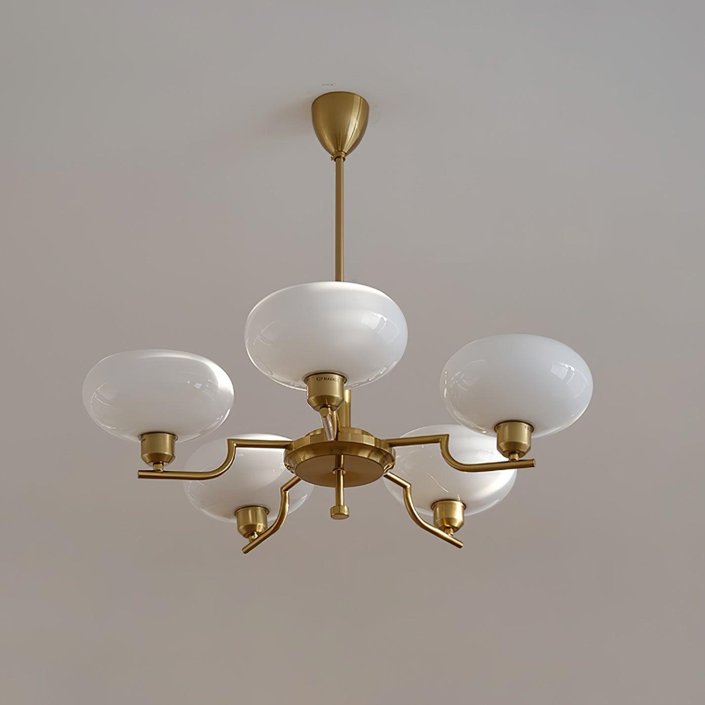Modern Globe Brass Chandelier