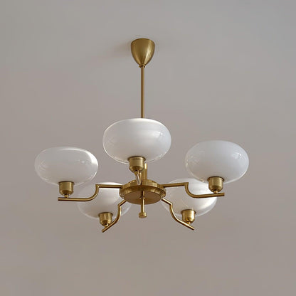 Modern Globe Brass Chandelier