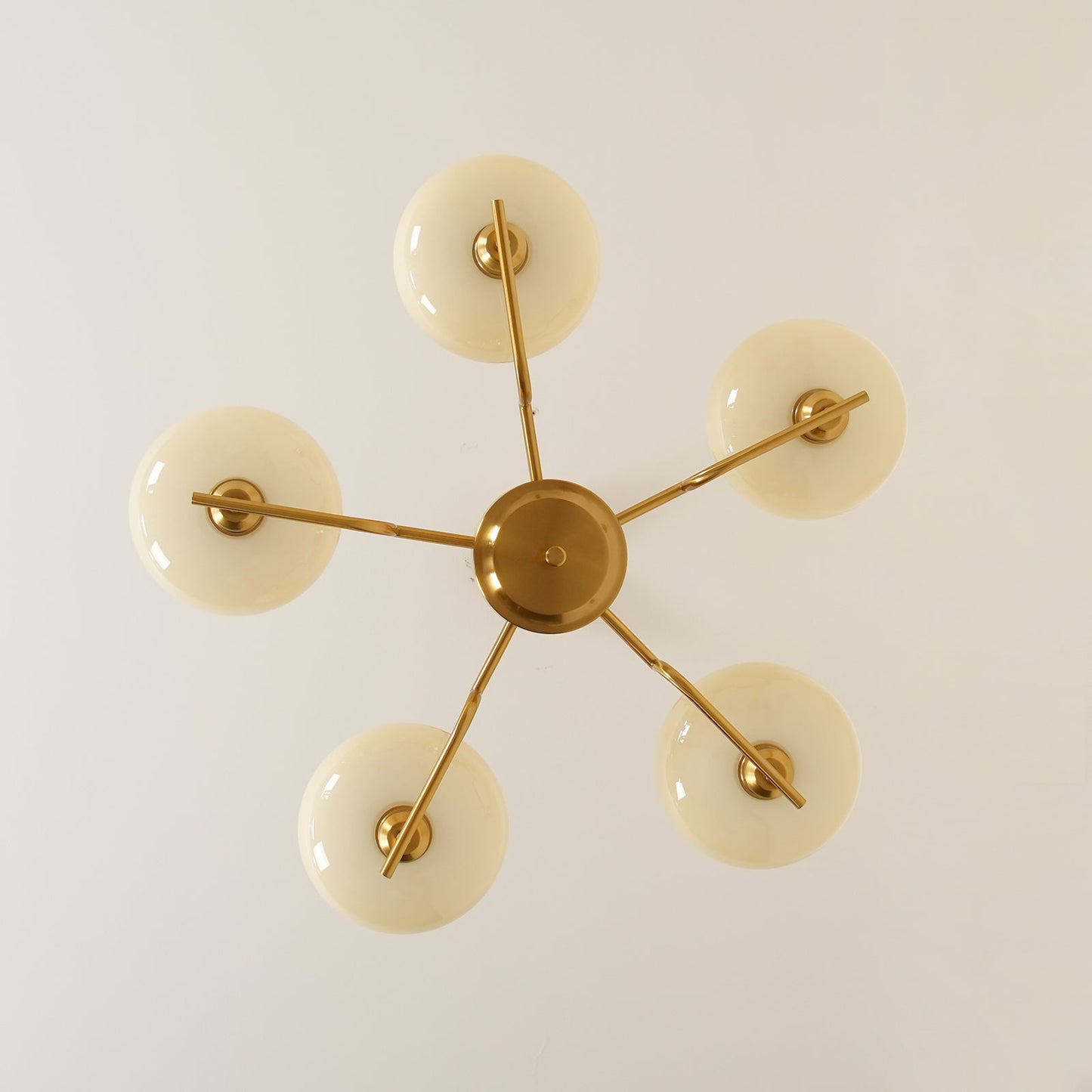 Modern Globe Brass Chandelier